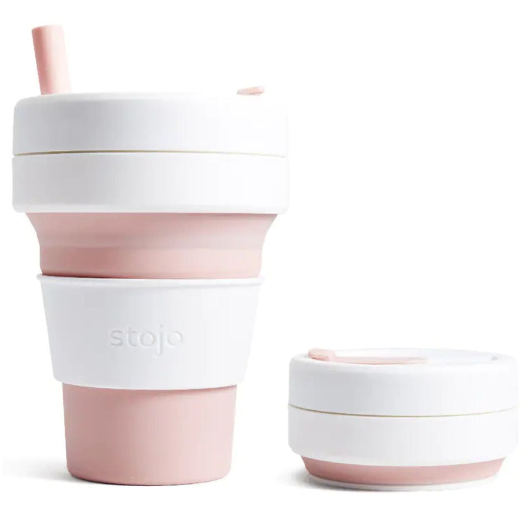 Stojo 16oz (473 ml) 可褶疊便携隨身杯, 附飲管