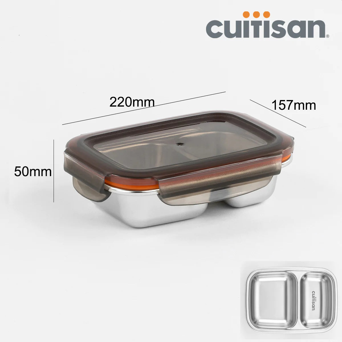 Cuitisan 韓國製 不銹鋼可微波加熱食物盒 - 分隔系列