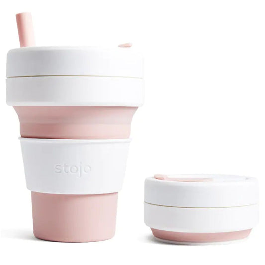 Stojo 16oz (473 ml) 可褶疊便携隨身杯, 附飲管